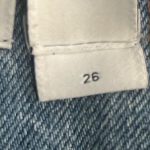 IRO STRAIGHT LEG HIGH RISE JEANS RAW TWO TONE HEM MADE IN ITALY SIZE 26 - Picture 5 of 10